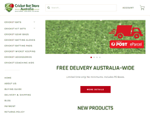 Tablet Screenshot of cricketbatstore.com.au